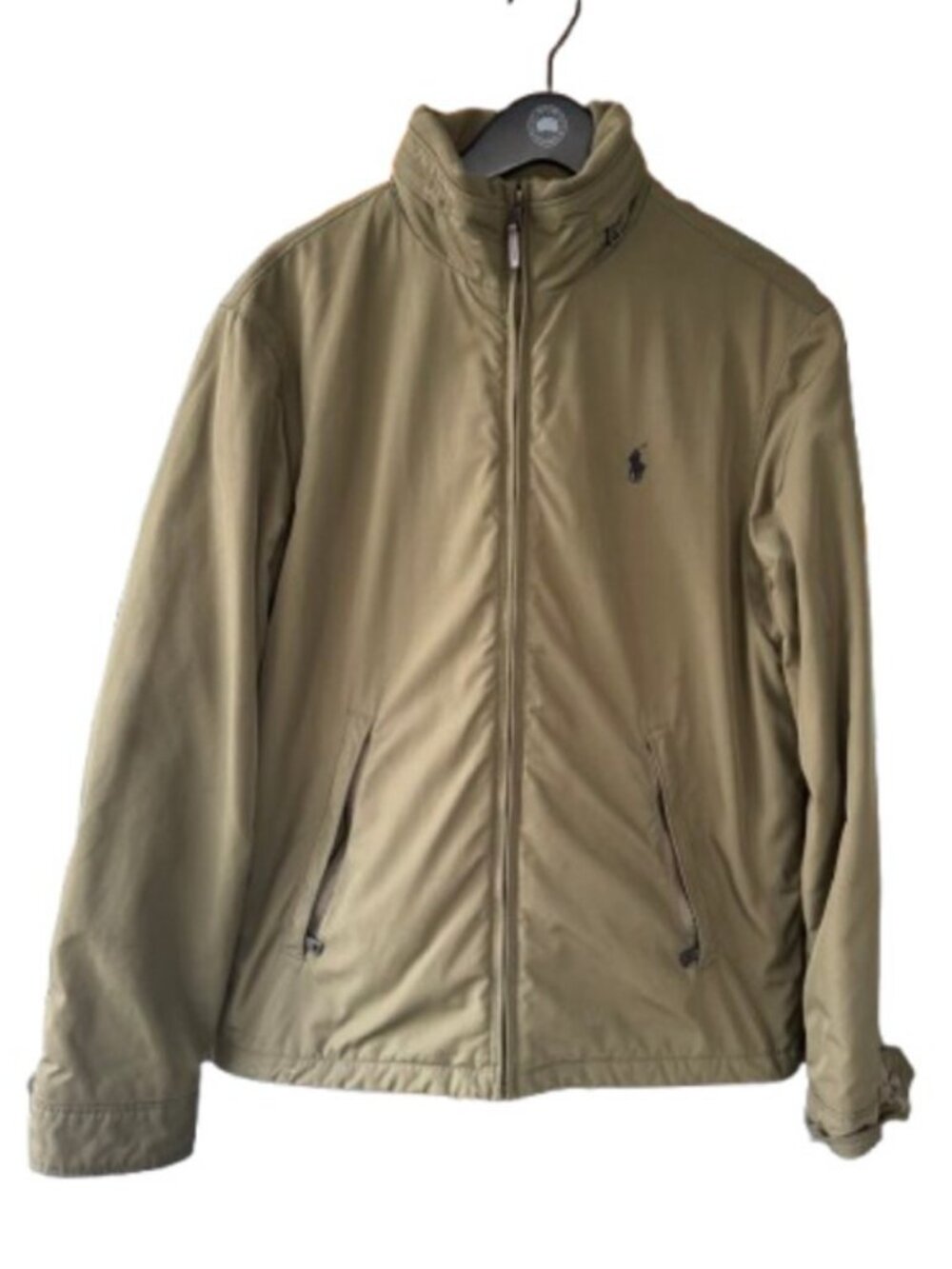 Polo Ralph Lauren mock neck zip up jacket light olive green men's size S